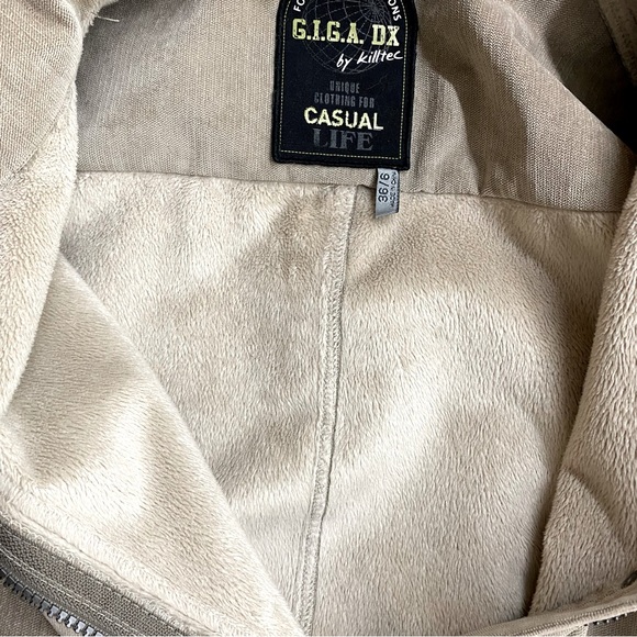 G.I.G.A. DX By Killtec Tan Beige Fleece Lined Jacket Coat 6 Utility - Picture 6 of 15